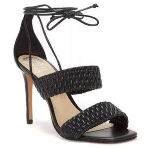 NWOT $150 Vince Camuto Antilique Sexy Lace Up High Heels Sandals Black 9.5